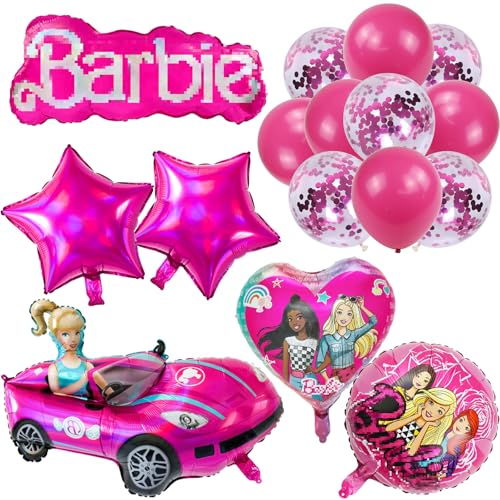 Pink Foil Luftballon, 16PCS Pink Princess Ballon, Foil Balloons Birthday Decoration, Pink Girls Foil Balloons Party Set, Barb Princess Party Supplies for Children Party Decoration Balloons von Wirhaut