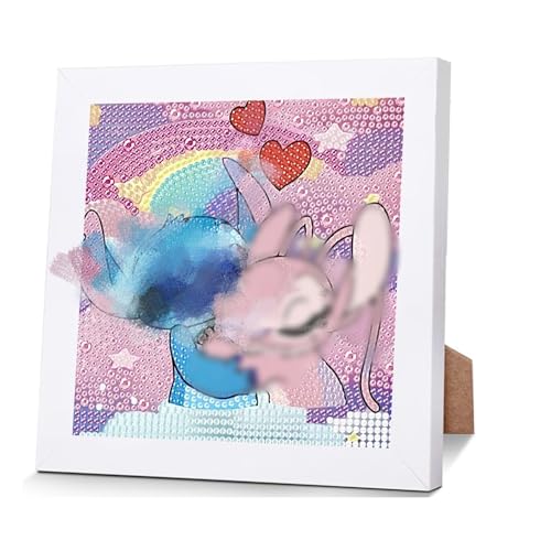 Wirhaut Diamond Painting Kinder, 5D Diamond Painting mit rahmen, 18 x 18cm Diamond Painting Set für Kinder Erwachsene, DIY Diamantmalerei Cartoon Mosaikherstellung für Home Wand Deko von Wirhaut