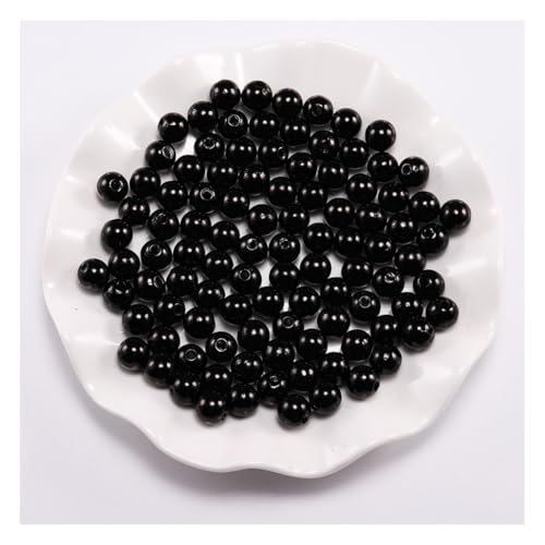 Wisafory 100 Stück Perlen zum Basteln Kunstharzperlen Glasperlen Acryl-Kunststoff-Perlen Bastelperlen Runde Kunststoffperlen mit Loch für Schmuckherstellung Halsketten Armbänder Schwarz 8mm Wisafory 100 Stück Perlen zum Basteln Kunstharzperlen Glasperlen Acryl-Kunststoff-Perlen Bastelperlen Runde Kunststoffperlen mit Loch für Schmuckherstellung Halsketten Armbänder Schwarz 8mm von Wisafory