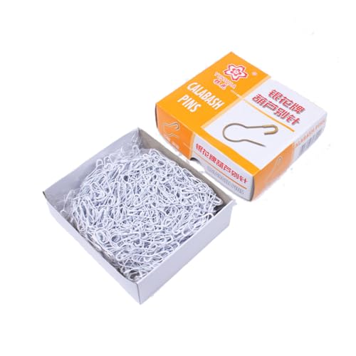 Wisafory 1000pcs Birne Pins Sicherheitsnadeln Bunte Calabash Pin Metall Kürbis Pins Metallkürbisnadel Maschenmarkierer Birnenform Sicherheitsnadeln für DIY Fertigkeit und Kleidung Weiß Eisen von Wisafory