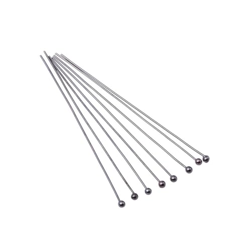 Wisafory 200 Stück Kugelkopf Pins Kugelkopfstifte Messing Ball End Headpins Head Ball Pins Schmuck Kopfnadeln Pin für DIY Schmuckherstellung Ohrringe Armbänder Halsketten Ketten Rotguss 0.5 * 20mm von Wisafory