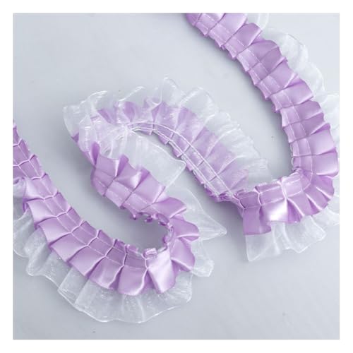 Wisafory 3.8cm Satin Spitzenborte Vintage Spitzenband Organza Rüschenbesatz Chiffonband Plissee-Stoffbesätze Zierband Kantenbesatz für Hochzeitsapplikationen Kleidung Nähen Handwerk Lila 20 Yards Wisafory 3.8cm Satin Spitzenborte Vintage Spitzenband Organza Rüschenbesatz Chiffonband Plissee-Stoffbesätze Zierband Kantenbesatz für Hochzeitsapplikationen Kleidung Nähen Handwerk Lila 20 Yards von Wisafory