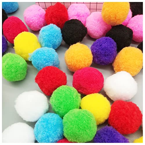 Wisafory 30 Stück 50 mm Groß Pompons Bunte Pom Poms Plüsch Pompom Bälle Bunt Bommeln Plüschbälle Flauschigen Pompons zum Basteln Pom Poms für Handwerk Herstellung, Hobby Supplies Mehrfarbig von Wisafory