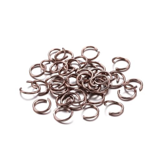 Wisafory 300 Stück Bunte Offene Biegeringe Ösen Binderinge Reparatur Ringe Schmuckherstellung Ringe Verbindungsringe Aluminium für DIY Halskette Ohrringe Armbänder Schmuckteile Kaffee 10mm von Wisafory