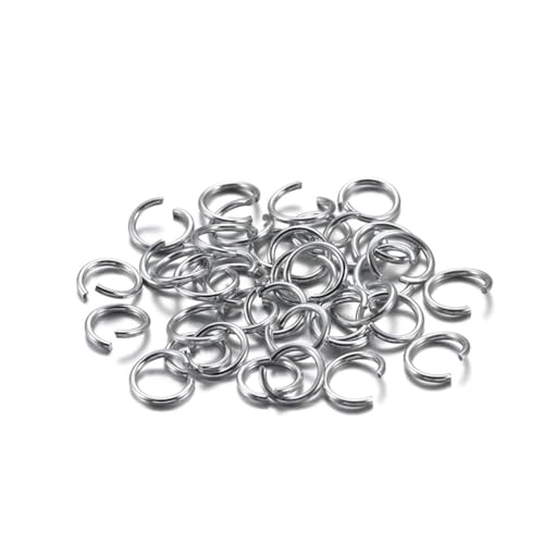 Wisafory 300 Stück Bunte Offene Biegeringe Ösen Binderinge Reparatur Ringe Schmuckherstellung Ringe Verbindungsringe Aluminium für DIY Halskette Ohrringe Armbänder Schmuckteile Silber1 8mm von Wisafory