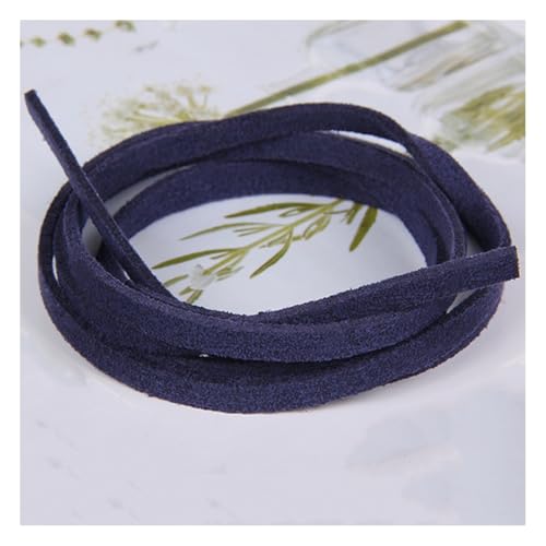 Wisafory 5 Stücke 1 M Lederband 5mm Breit Lederschnur Kunstleder Schnur Faux Wildleder Schnur Bunte für DIY Armband Halskette Schmuckherstellung Handwerk Kissendekoration Marineblau von Wisafory