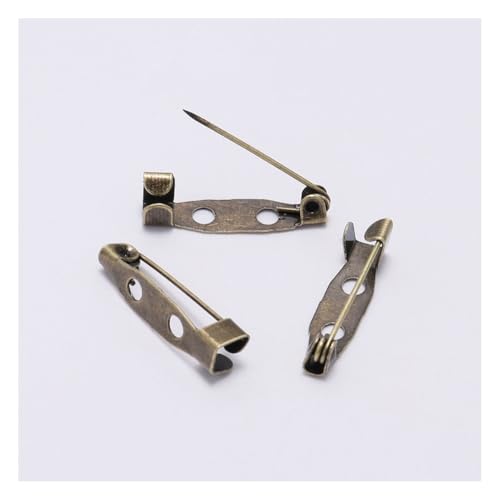 Wisafory 50 Stück Broschennadeln Sicherheitsnadeln Anstecknadel Stecknadeln Safety Pins für DIY Nähen Hochzeit Abzeichen Corsagen Schmuckherstellung Kunsthandwerk Namensschilder Altbronze 15mm von Wisafory