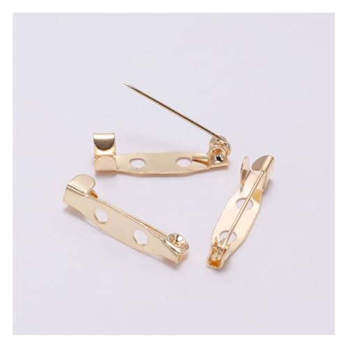 Wisafory 50 Stück Broschennadeln Sicherheitsnadeln Anstecknadel Stecknadeln Safety Pins für DIY Nähen Hochzeit Abzeichen Corsagen Schmuckherstellung Kunsthandwerk Namensschilder KC-Gold 15mm von Wisafory