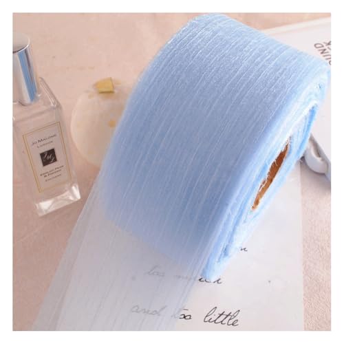 Wisafory 50 Yards x 6 cm Chiffonband Schleifenband Seiden-Geschenkband Falten Dekoband Stoffband für Brautblumenstrauß, Weihnachten, Party, Einladungen, Dekoration, Geschenkverpackung Hellblau Wisafory 50 Yards x 6 cm Chiffonband Schleifenband Seiden-Geschenkband Falten Dekoband Stoffband für Brautblumenstrauß, Weihnachten, Party, Einladungen, Dekoration, Geschenkverpackung Hellblau von Wisafory