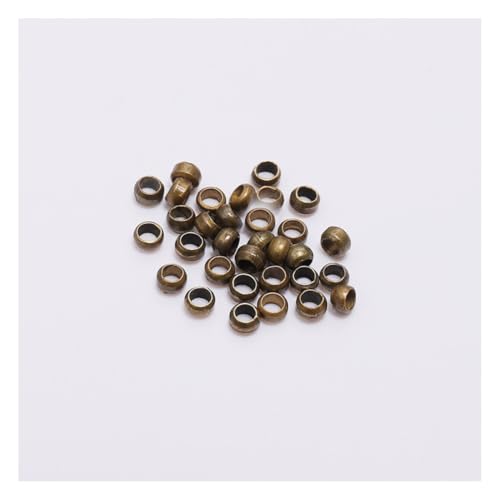 Wisafory 500 Stück Quetschperlen Tube Crimp Perlen Quetschröhrchen Rondelle Perlen Lose Perlen Spacer Beads Metallperlen für DIY Halsketten Armbänder Schmuckherstellung Bronze 1.5mm von Wisafory