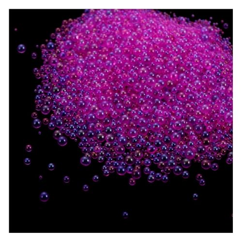 Wisafory Glasperlen 20g 0.4~3mm Harz Blasen Perlen Ohne Loch Wassertropfen-Perlen Harzfüllmaterial Micro Caviar Beads für Harzherstellung Nagel Kunst DIY Verschönerung Dekorationen Rosarot von Wisafory