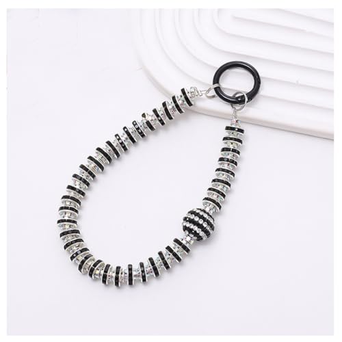 Wisafory Handykette Strass Telefonkette Glitzer Hand Lanyard Handyanhänger Handgelenkkette Schlüsselband Handschlaufe Handyband Kurze Telefon Kette Handyschmuck für Frauen Damen 1# von Wisafory