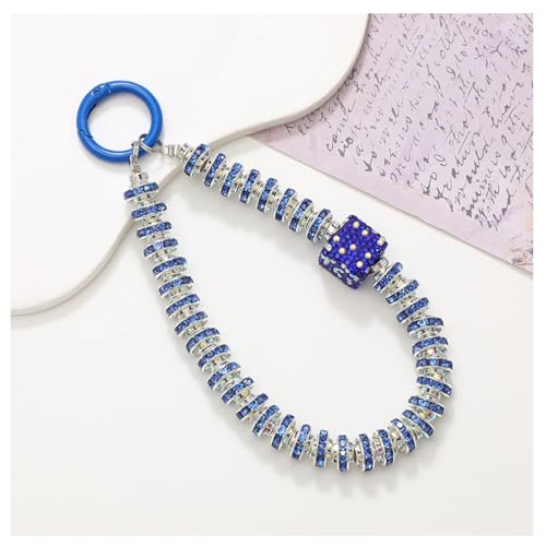 Wisafory Handykette Strass Telefonkette Glitzer Hand Lanyard Handyanhänger Handgelenkkette Schlüsselband Handschlaufe Handyband Kurze Telefon Kette Handyschmuck für Frauen Damen 13# von Wisafory