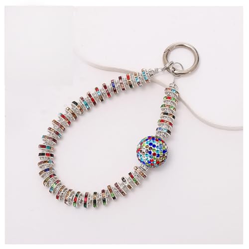 Wisafory Handykette Strass Telefonkette Glitzer Hand Lanyard Handyanhänger Handgelenkkette Schlüsselband Handschlaufe Handyband Kurze Telefon Kette Handyschmuck für Frauen Damen 8# von Wisafory