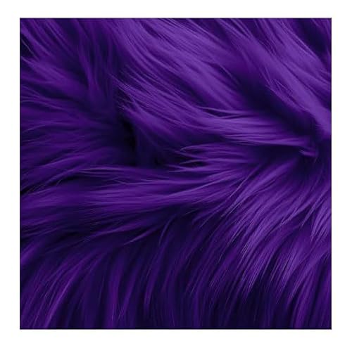 Wisafory Kunstfellstoff Quadrate Stoff 25 x 25 cm Plüschstoff Quadratisch Kunstpelz Stoff Kunstfell Pelzstoff Stoffaufnäher für DIY Stuhlbezug Kostüm Sew Weihnachtsschmuck Violett 2 Stück von Wisafory