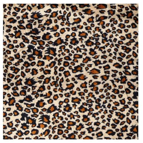 Wisafory Leopardenmuster Stoff 100x150cm Samt Patchwork Polsterstoff Wilder Dschungel Tiere Muster Dekostoff zum Quilten Satinstoff Nähenstoff Meterware für DIY Basteln Nähen Deko 3# von Wisafory