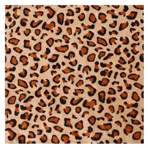 Wisafory Leopardenmuster Stoff 100x150cm Samt Patchwork Polsterstoff Wilder Dschungel Tiere Muster Dekostoff zum Quilten Satinstoff Nähenstoff Meterware für DIY Basteln Nähen Deko 4# von Wisafory