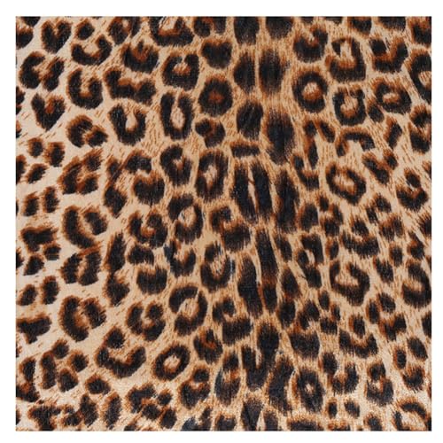 Wisafory Leopardenmuster Stoff 100x150cm Samt Patchwork Polsterstoff Wilder Dschungel Tiere Muster Dekostoff zum Quilten Satinstoff Nähenstoff Meterware für DIY Basteln Nähen Deko 5# von Wisafory