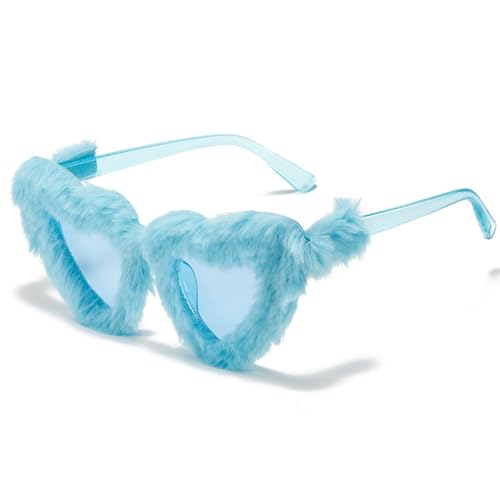 Wisafory Party sonnenbrillen Plüsch Katzenaugen Hippie Partybrille Modische Herzförmige Brille für Herren Damen Kleid Accessoires Foto Requisiten Geburtstagsfeier Karneval Blau Wisafory Party sonnenbrillen Plüsch Katzenaugen Hippie Partybrille Modische Herzförmige Brille für Herren Damen Kleid Accessoires Foto Requisiten Geburtstagsfeier Karneval Blau von Wisafory