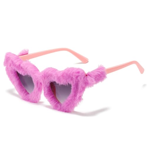 Wisafory Party sonnenbrillen Plüsch Katzenaugen Hippie Partybrille Modische Herzförmige Brille für Herren Damen Kleid Accessoires Foto Requisiten Geburtstagsfeier Karneval Rosa + Lila Wisafory Party sonnenbrillen Plüsch Katzenaugen Hippie Partybrille Modische Herzförmige Brille für Herren Damen Kleid Accessoires Foto Requisiten Geburtstagsfeier Karneval Rosa + Lila von Wisafory