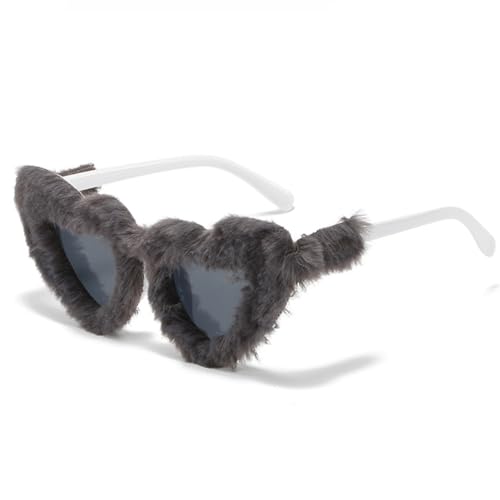 Wisafory Party sonnenbrillen Plüsch Katzenaugen Hippie Partybrille Modische Herzförmige Brille für Herren Damen Kleid Accessoires Foto Requisiten Geburtstagsfeier Karneval Weiß+Grau Wisafory Party sonnenbrillen Plüsch Katzenaugen Hippie Partybrille Modische Herzförmige Brille für Herren Damen Kleid Accessoires Foto Requisiten Geburtstagsfeier Karneval Weiß+Grau von Wisafory