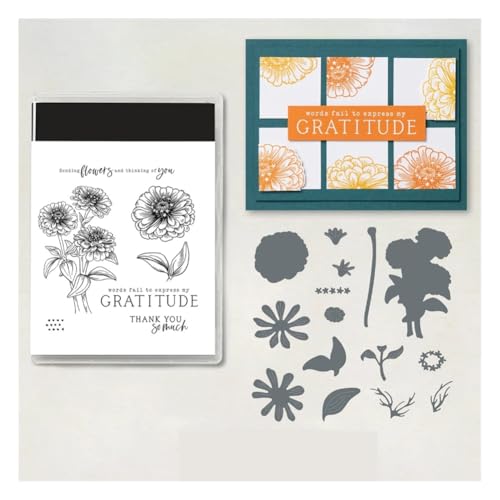 Wisafory Stempel und Stanzen Set Blume Tier Metall Stanzschablonen und Stempel Stanzformen Schablonen und Clear Stempel für DIY Scrapbooking, Kunsthandwerk, Papier Karten, Album 2# von Wisafory