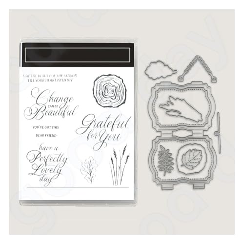 Wisafory Stempel und Stanzschablonen Set Stempel und Stanzformen Silikonstempel und Stanzen Set Weihnachts Stanzformen Schablonen für DIY, Scrapbooking, Grußkarten, Geschenkkarton-Dekoration 1# von Wisafory