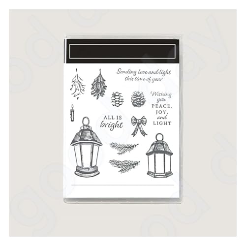 Wisafory Stempel und Stanzschablonen Set Stempel und Stanzformen Silikonstempel und Stanzen Set Weihnachts Stanzformen Schablonen für DIY, Scrapbooking, Grußkarten, Geschenkkarton-Dekoration 14# von Wisafory