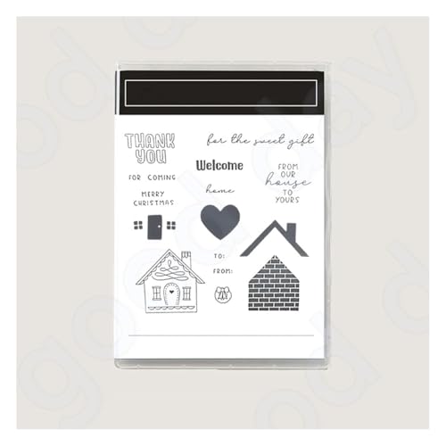 Wisafory Stempel und Stanzschablonen Set Stempel und Stanzformen Silikonstempel und Stanzen Set Weihnachts Stanzformen Schablonen für DIY, Scrapbooking, Grußkarten, Geschenkkarton-Dekoration 17# von Wisafory