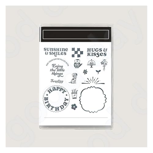 Wisafory Stempel und Stanzschablonen Set Stempel und Stanzformen Silikonstempel und Stanzen Set Weihnachts Stanzformen Schablonen für DIY, Scrapbooking, Grußkarten, Geschenkkarton-Dekoration 19# von Wisafory