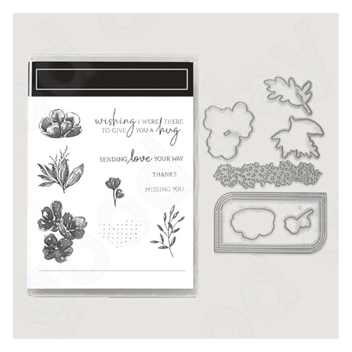 Wisafory Stempel und Stanzschablonen Set Stempel und Stanzformen Silikonstempel und Stanzen Set Weihnachts Stanzformen Schablonen für DIY, Scrapbooking, Grußkarten, Geschenkkarton-Dekoration 2# von Wisafory