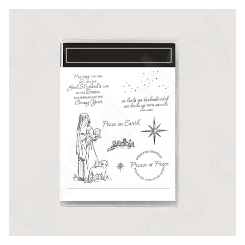 Wisafory Stempel und Stanzschablonen Set Stempel und Stanzformen Silikonstempel und Stanzen Set Weihnachts Stanzformen Schablonen für DIY, Scrapbooking, Grußkarten, Geschenkkarton-Dekoration 21# von Wisafory