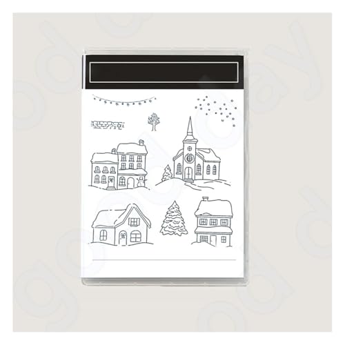 Wisafory Stempel und Stanzschablonen Set Stempel und Stanzformen Silikonstempel und Stanzen Set Weihnachts Stanzformen Schablonen für DIY, Scrapbooking, Grußkarten, Geschenkkarton-Dekoration 22# von Wisafory