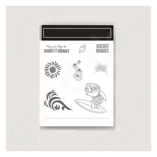 Wisafory Stempel und Stanzschablonen Set Stempel und Stanzformen Silikonstempel und Stanzen Set Weihnachts Stanzformen Schablonen für DIY, Scrapbooking, Grußkarten, Geschenkkarton-Dekoration 23# von Wisafory