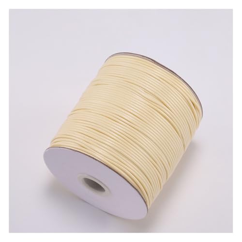 Wisafory Wachsschnur Lederband Lederschnur Leder Seil Lederriemen Lederbänder Bastelschnur für Schmuckherstellung Armbänder Basteln Dekorieren DIY-Projekte Nähen Beige 2mm x 10M von Wisafory