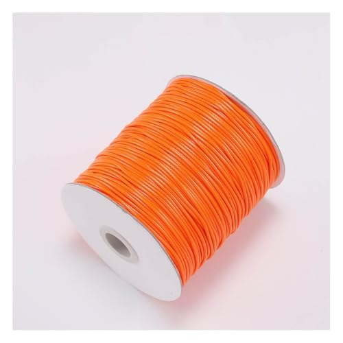 Wisafory Wachsschnur Lederband Lederschnur Leder Seil Lederriemen Lederbänder Bastelschnur für Schmuckherstellung Armbänder Basteln Dekorieren DIY-Projekte Nähen Orange 0.5mm x 10M von Wisafory