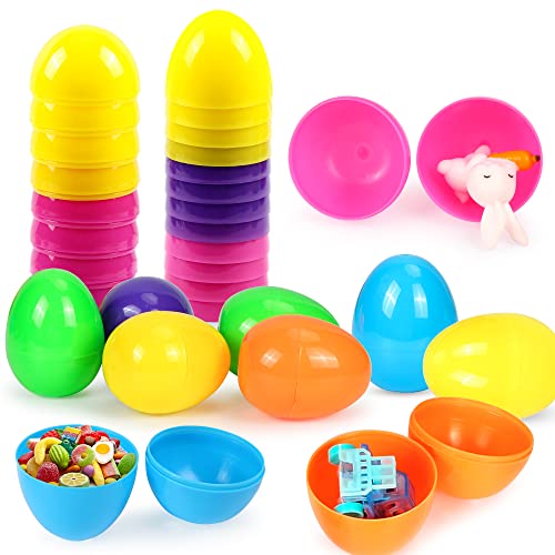 Wishstar 24 Stück Ostereier Plastik，6cm Plastikeier Ostern，überraschungseier，Kinder überraschungsei Ostern kinderüberraschungseier，Zum Füllen von Süßigkeiten und Kindergeschenken an Ostern von Wishstar