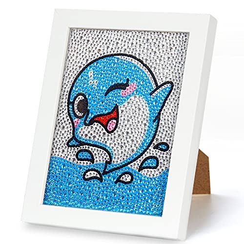 Wishstar Diamond Painting Kinder, 5D DIY Tiere Diamant Painting, Diamond Painting Kleine Malerei, Full Glitzersteinchen für Bilder Mädchen Junge Geburtstag Festival Geschenkideen, Fisch von Wishstar