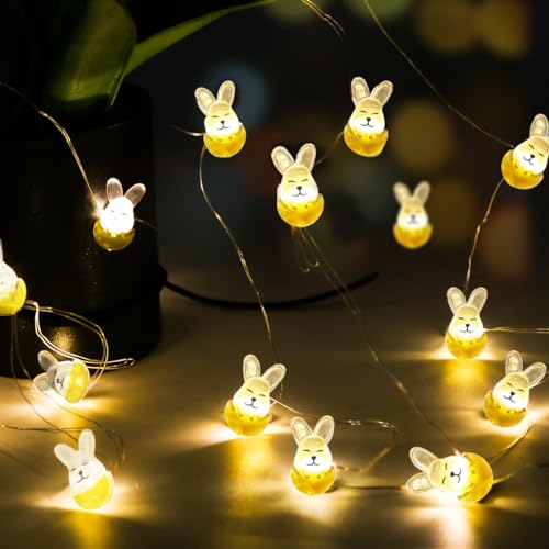 Wishstar Hasen Lichterkette 220cm, Bunny Led Osterbeleuchtung, Osterdekoration Lichterkette, Led Osterbeleuchtung, Lichterkette Ostern, Osterdeko Innen von Wishstar