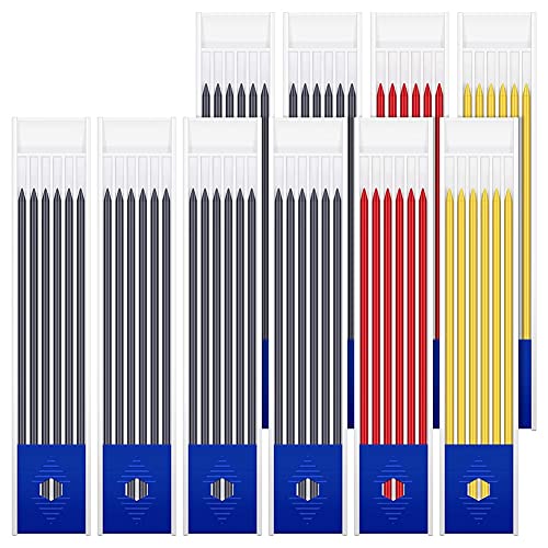 Wissupo 60 StüCke 2,8 Mm Massives Zimmermannsbleistift Set Bleistift Minen für Zimmermanns Marker Bearbeitung Druck Bleistift von Wissupo