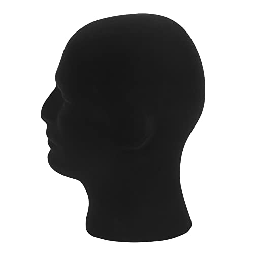 Wissupo Maennliche Schaum Mannequin Gliederpuppe Kopf Modell Peruecken Display Staender Schwarz von Wissupo