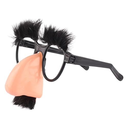 Disguise Brille mit lustiger Nase - Lustige Nase Augenbrauen Schnurrbart Groucho Marx | Brille Halloween Augenbrille | Lustige Brille Halloween Schwarz Bartbrille von Wisylizv