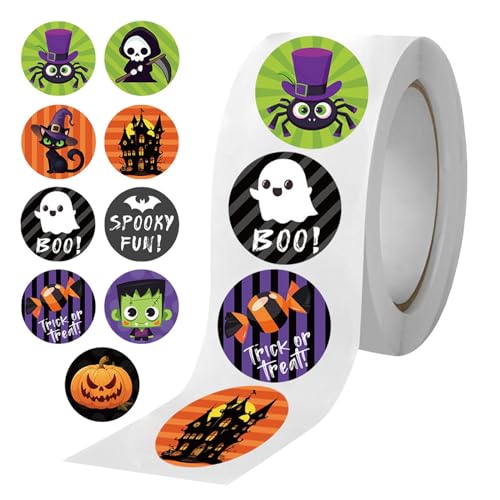 Halloween- -Aufkleber – , Fledermaus, Hexe, Spinne, Aufkleber, selbstklebende Halloween-Aufkleber für Partytüten, Halloween-Partygeschenk, hausgemachtes Geschenkpapier, Dekoration von Wisylizv