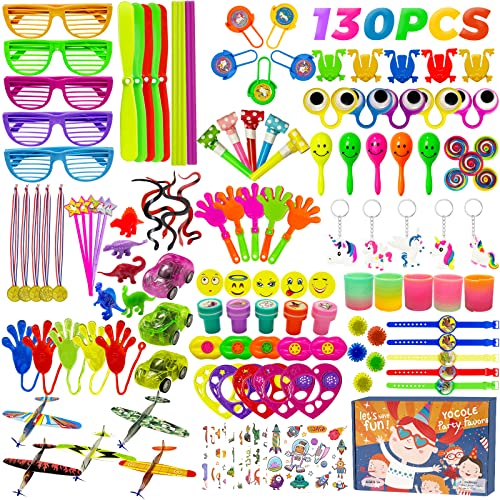 Withosent 130 Stück Mitgebsel Kindergeburtstag Gastgeschenke, Give Aways Pinata Party Favor Kleinspielzeug Set für Kinder, Geschenktüten Schatztruhe Kleine Geschenke Flummies Mädchen Jungen Geschenk von Withosent