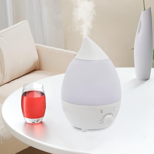 Luftbefeuchter 1.3L Klein Aroma Diffuser Aromatherapie Öle Ultraschall Drehbar Sprühdüse Luftbefeuchter mit Diffusor Duftöl Duftlampen für Yoga Büro Schlafzimmer Weiß von Wiyuer