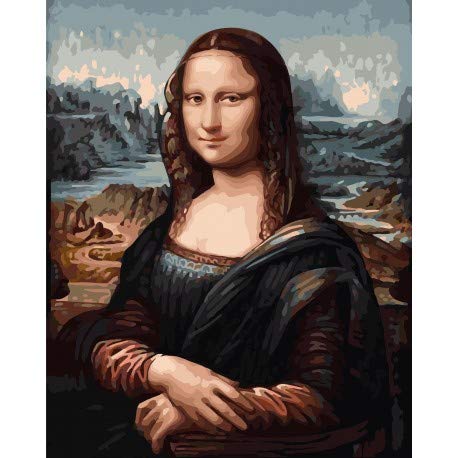 WIZARDI Malen nach Zahlen Set Mona Lisa 40 x 50 cm G014 von Wizardi