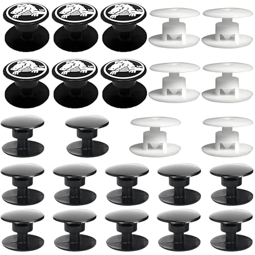 Wjelet 24 Stück Knöpfe für Crocs Zubehör,Ersatz-Knöpfe und Nieten in Schwarz, Druckknopf Set für Schuhe,Kunststoff Pins für Reparatur und Dekoration von Crocs-Stil Schuhen Wjelet 24 Stück Knöpfe für Crocs Zubehör,Ersatz-Knöpfe und Nieten in Schwarz, Druckknopf Set für Schuhe,Kunststoff Pins für Reparatur und Dekoration von Crocs-Stil Schuhen von Wjelet