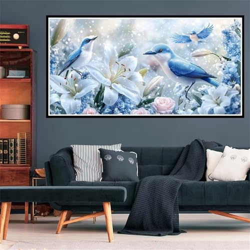 Vogel Diamond Painting Erwachsene, 5D Diamant Painting Bilder Blume Diamond Painting XXL 100x200cm, Diamond Art Anfänger Mosaikherstellung Bastelset, Deko Wohnzimmer, Geschenke für Frauen Z-2309 von Wjffnzbz