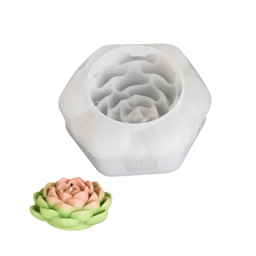 Flexible Silikonform 3D Blumenförmige Kerzenformen Duft Aromatherapie Herstellungsform Handgefertigte Desktop Ornamentform von Wjsdsg