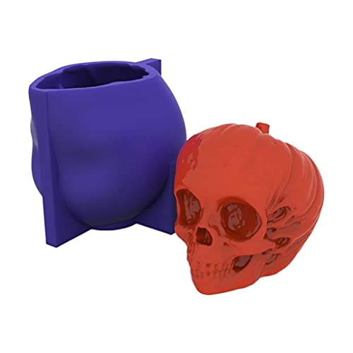 Halloween Form Totenkopf Für Kopf Kerze Epoxidharz Form Aromatherapie Gips Silikonform Basteln Seifenform von Wjsdsg